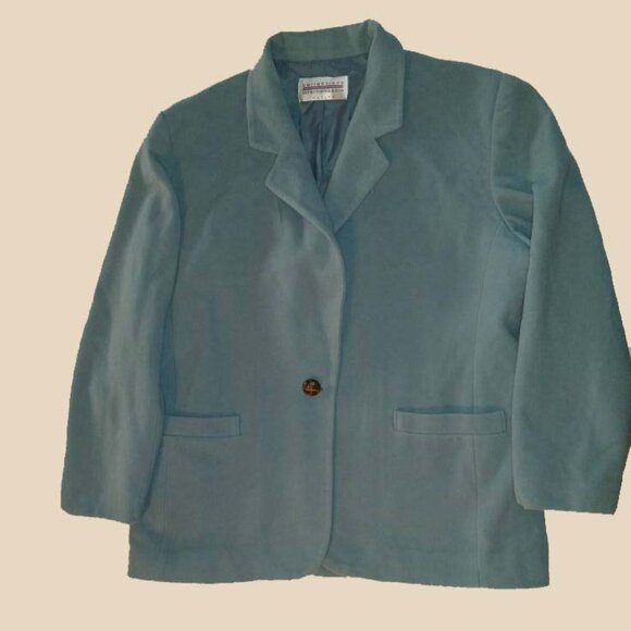 Soft 70% wool blue jacket or blazer, Size 12 - Picture 2 of 6